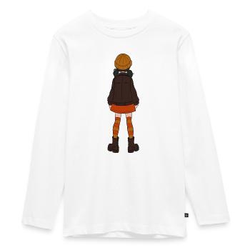 Mädchen - Teenager Premium Bio Langarmshirt - Weiß - Vorne - AI Model Kid Female (0cm)