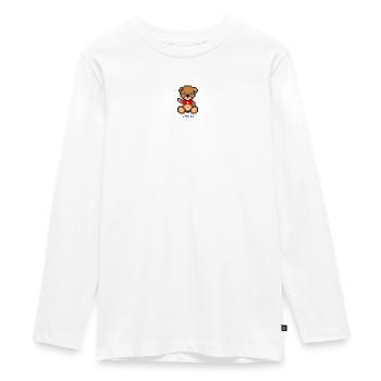 Pixel MiniBear Switzerland - T-shirt manches longues Premium Ado - blanc - Devant - AI Model Kid Female (0cm)