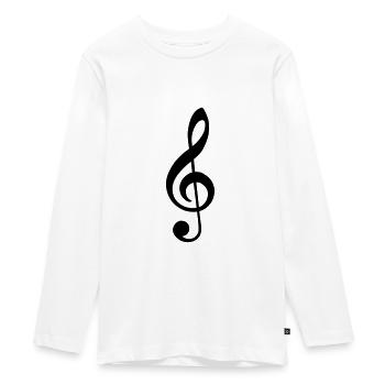 clef - Teenager Premium Organic Long Sleeve Shirt - white - Front - AI Model Kid Female (0cm)