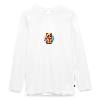 Teddy Bear - Teenager Premium Organic Long Sleeve Shirt - white - Front - AI Model Kid Female (0cm)
