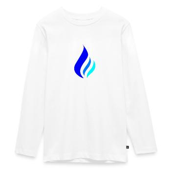 Blue Flame - Blue Flame - Teenager Premium Organic Long Sleeve Shirt - white - Front - AI Model Kid Female (0cm)
