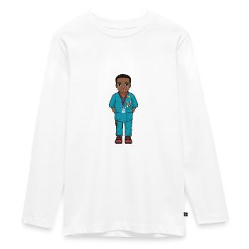 Uskan Gabriel - Teenager Premium Bio Langarmshirt - Weiß - Vorne - AI Model Kid Female (0cm)