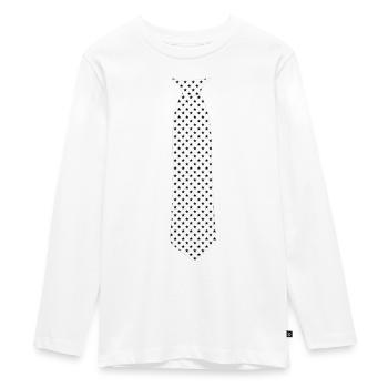 Krawatte Sterne Sternenmuster - Teenager Premium Bio Langarmshirt - Weiß - Vorne - AI Model Kid Female (0cm)