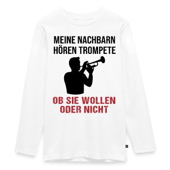 Sons de trompette – Concert de quartier - T-shirt manches longues Premium Ado - blanc - Devant - AI Model Kid Female (0cm)