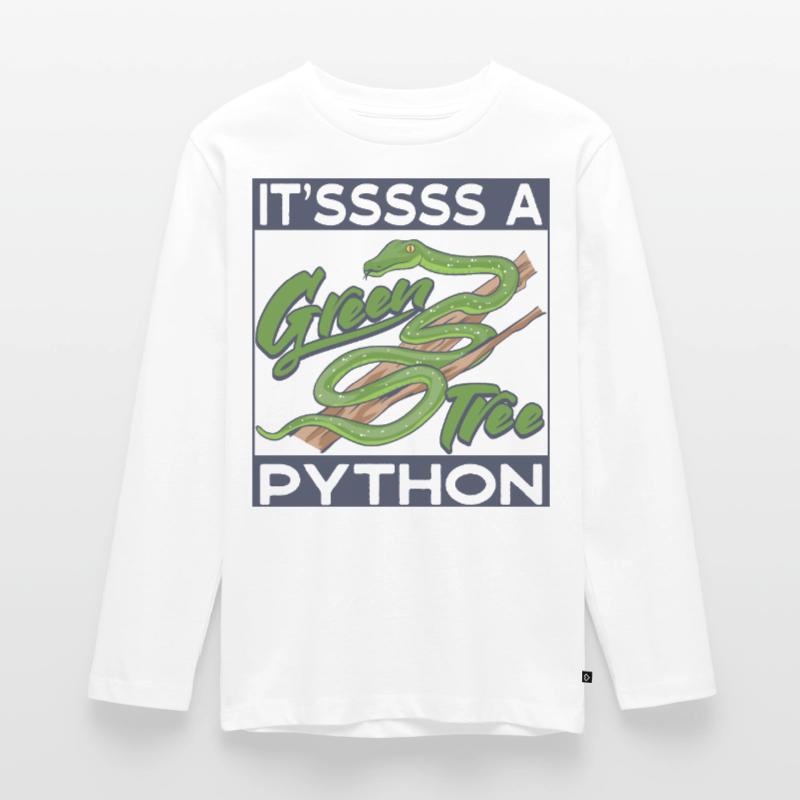 It'sssss a Green Tree Python Teenager Premium Organic Long Sleeve Shirt