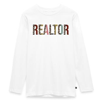 Agent immobilier - T-shirt manches longues Premium Ado - blanc - Devant - AI Model Kid Female (0cm)