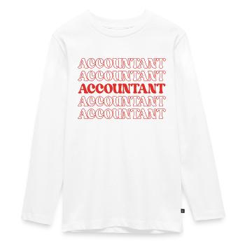 Comptable Comptable Comptable Finance Statistiques Données - T-shirt manches longues Premium Ado - blanc - Devant - AI Model Kid Female (0cm)