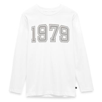 1979 Geschenkidee Geburtsjahr Baujahr - Teenager Premium Bio Langarmshirt - Weiß - Vorne - AI Model Kid Female (0cm)