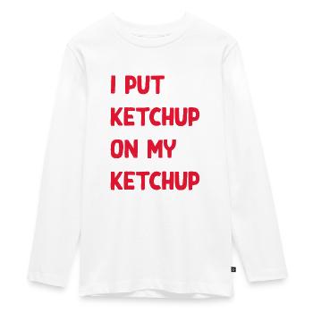 Ketchup disant - T-shirt manches longues Premium Ado - blanc - Devant - AI Model Kid Female (0cm)