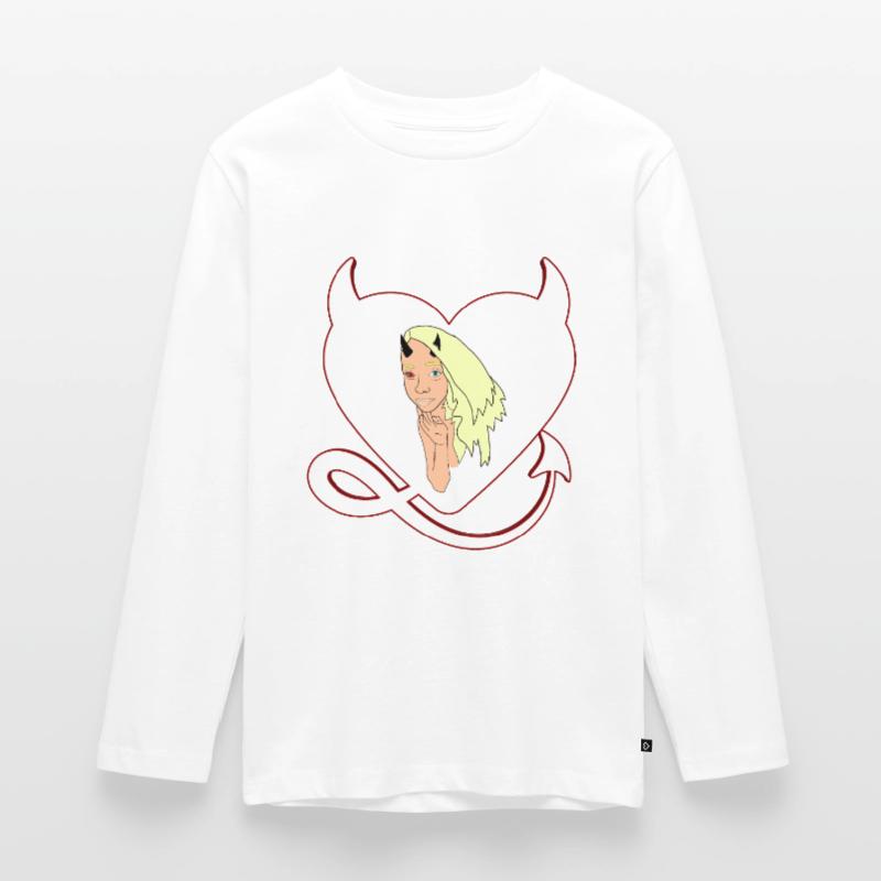 Devil with devil's heart Devil devil's female Teenager Premium Organic Long Sleeve Shirt