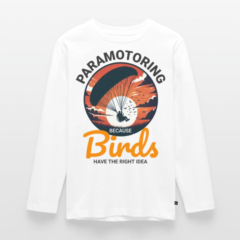 Paramotor Pilot Paramotoring Powered Paraglider Teenager Premium Organic Long Sleeve Shirt