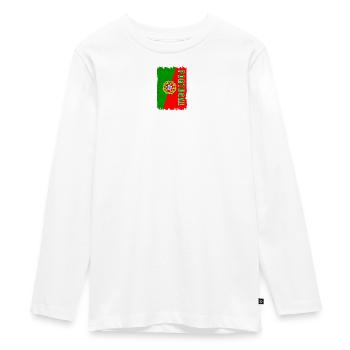 Drapeau national du Portugal - T-shirt manches longues Premium Ado - blanc - Devant - AI Model Kid Female (0cm)