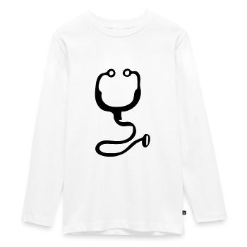Stethoskop - Teenager Premium Bio Langarmshirt - Weiß - Vorne - AI Model Kid Female (0cm)