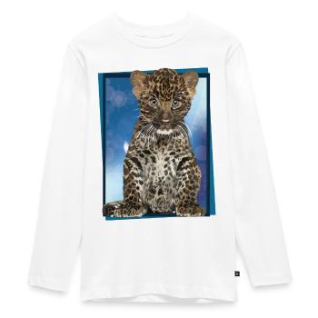 Leopard - Teenager Premium Organic Long Sleeve Shirt - white - Front - AI Model Kid Female (0cm)