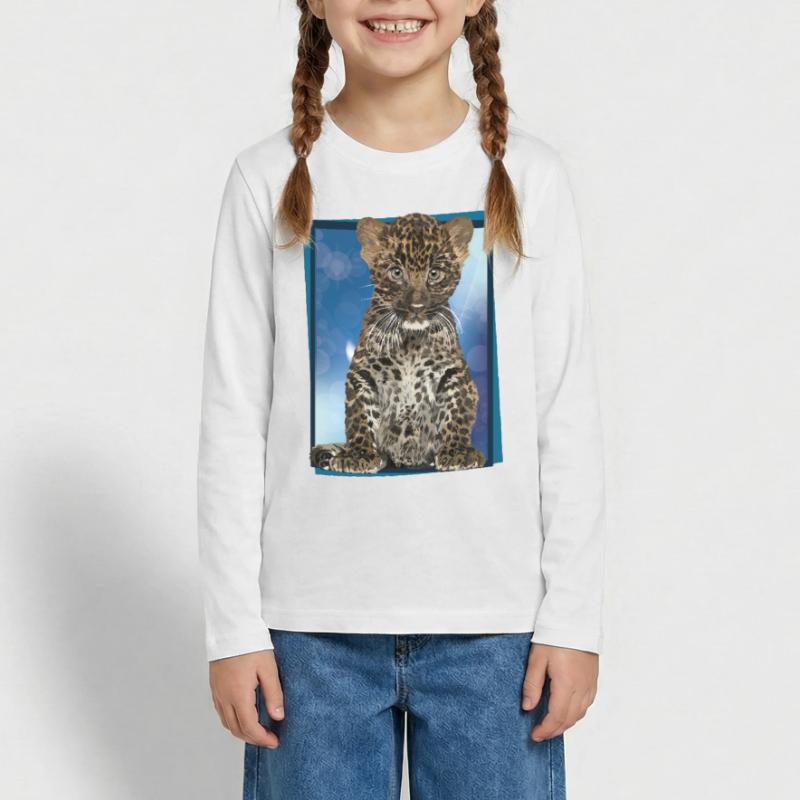 Leopard Teenager Premium Organic Long Sleeve Shirt