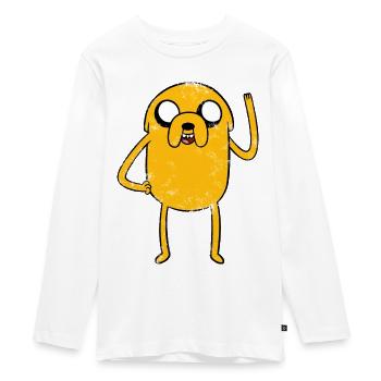 Adventure Time Vintage Jake - Teenager Premium Organic Long Sleeve Shirt - white - Front - AI Model Kid Female (0cm)