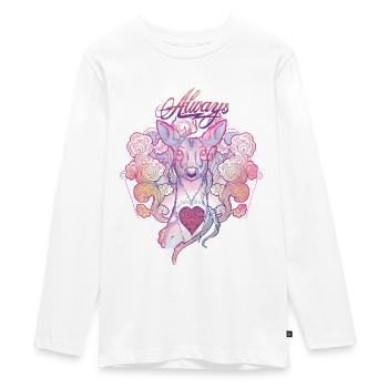 Harry Potter Patronus Biche Toujours - T-shirt manches longues Premium Ado - blanc - Devant - AI Model Kid Female (0cm)