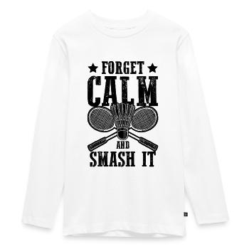 Badmintonschläger Badminton - Teenager Premium Bio Langarmshirt - Weiß - Vorne - AI Model Kid Female (0cm)