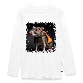 Si vous avez des rats, vous n’avez pas de souris ! - T-shirt manches longues Premium Ado - blanc - Devant - AI Model Kid Female (0cm)