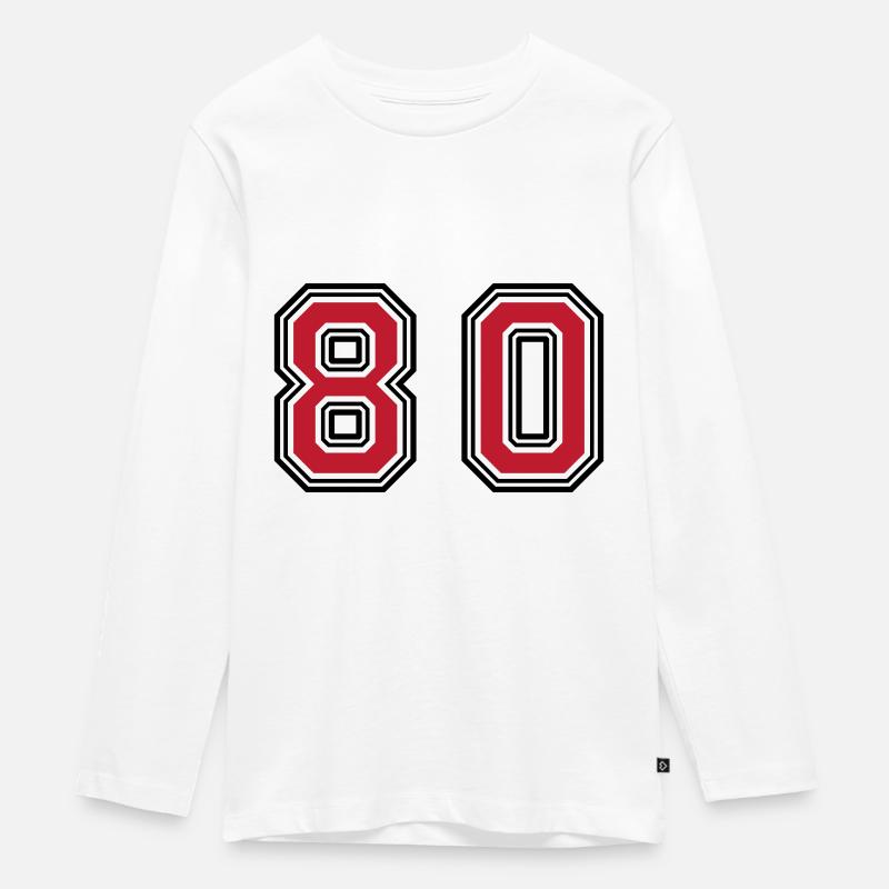 Symbole numérique 80 - T-shirt manches longues Premium Ado - blanc