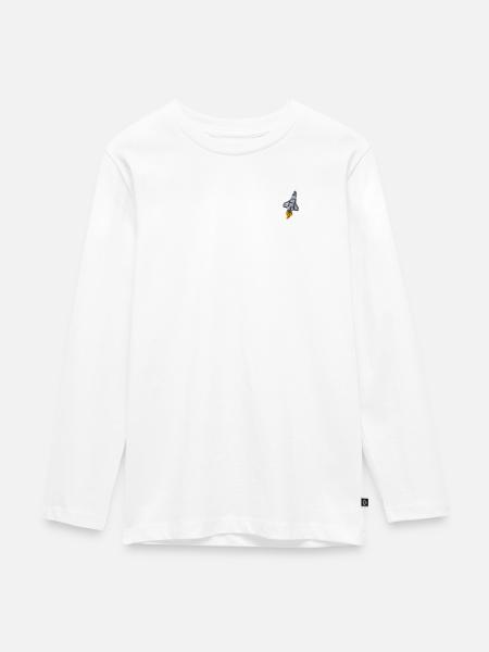 Space shuttle - Teenager Premium Bio Langarmshirt - Weiß