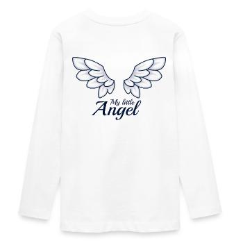 Cute Chibi Angel Wings - Manga et Anime - T-shirt manches longues Premium Ado - blanc - Dos - AI Model Kid Female (0cm)