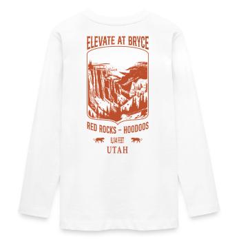 Elevate at Bryce - Sand - T-shirt manches longues Premium Ado - blanc - Dos - AI Model Kid Female (0cm)