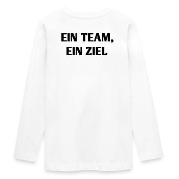 UNE ÉQUIPE, UN BUT - T-shirt manches longues Premium Ado - blanc - Dos - AI Model Kid Female (0cm)