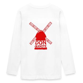 don Quichotte - T-shirt manches longues Premium Ado - blanc - Dos - AI Model Kid Female (0cm)