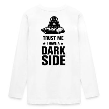 Côté sombre - T-shirt manches longues Premium Ado - blanc - Dos - AI Model Kid Female (0cm)