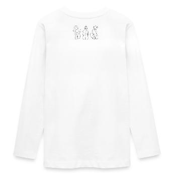 Women's Line Art Black - Teenager Premium Organic Long Sleeve Shirt - white - Back - AI Model Kid Female (0cm)