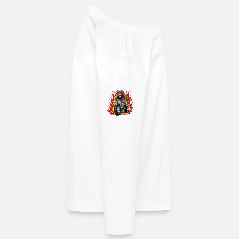 Skelett Motorradfahrer Teenager Premium Bio Langarmshirt