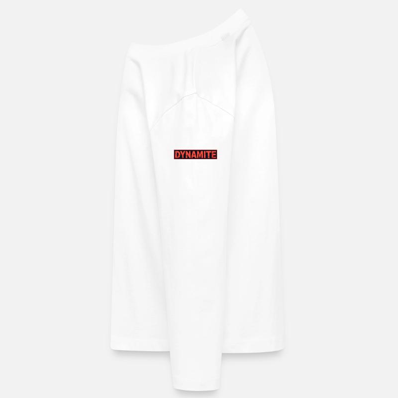 Dynamitisches rotes Grunge-Poster Teenager Premium Bio Langarmshirt