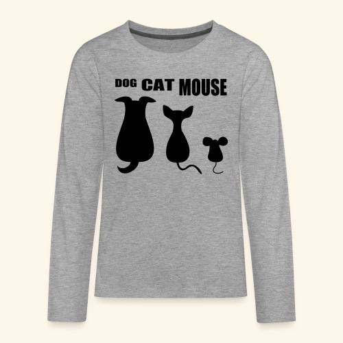 dog cat mouse - Teenager Premium Langarmshirt