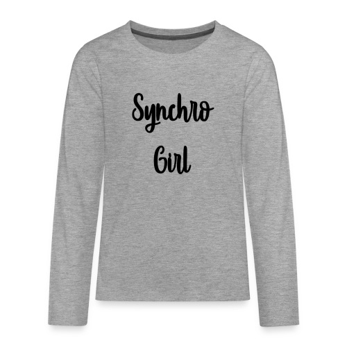 Synchro Girl - Teinien premium pitkähihainen t-paita