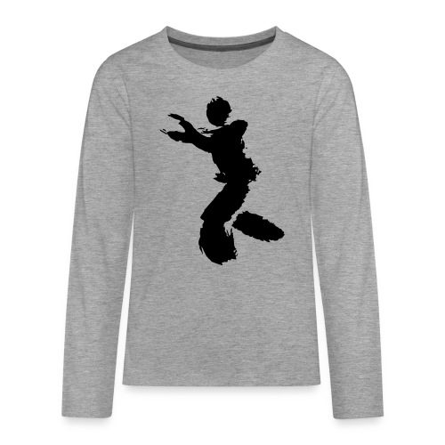 Wing Chun / Kung Fu Tusche Figur VEKTOR - Teenagers' Premium Longsleeve Shirt