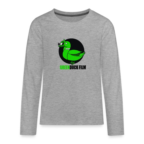 Greenduck Film Logo w. black letters - Teenager premium T-shirt med lange ærmer