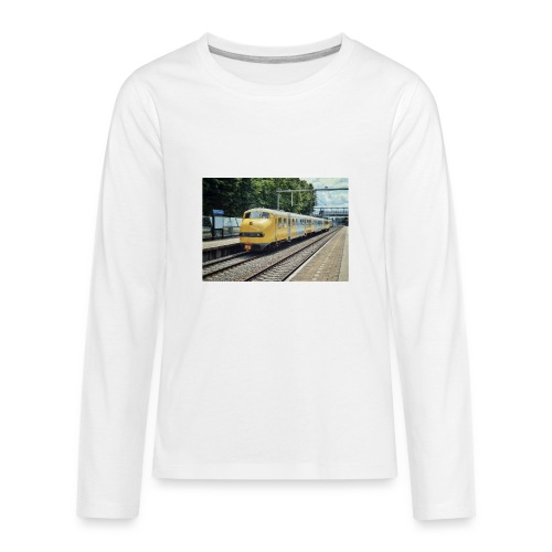 Museumtrein in Breda Prinsenbeek. - Teenager Premium shirt met lange mouwen