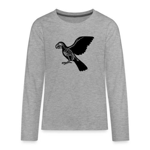 Papagei-Skelett - Koszulka Premium z długim rękawem dla nastolatków