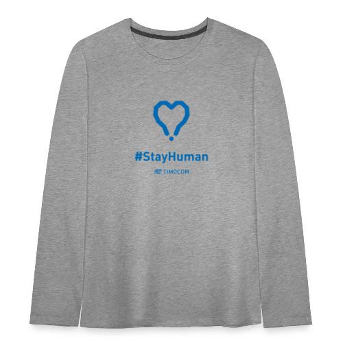 StayHuman blue - Koszulka Premium z długim rękawem dla nastolatków