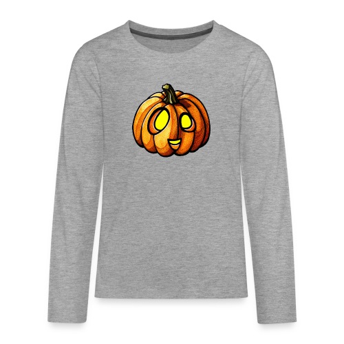 Pumpkin Halloween watercolor scribblesirii - Teenager Premium Langarmshirt