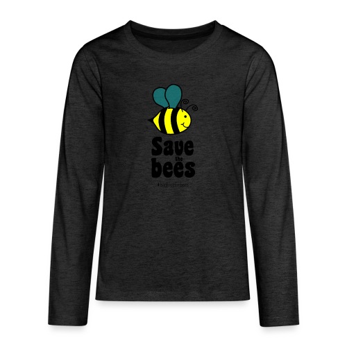 Pszczoły9-1 ratują pszczoły | Chroń kwiaty pszczół - Koszulka Premium z długim rękawem dla nastolatków