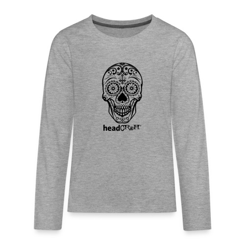 Skull & Logo black - Teenager Premium Langarmshirt