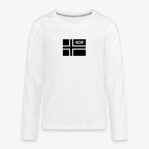Norsk taktisk flagga Norge - NOR (vänster) - Långärmad premium T-shirt tonåring