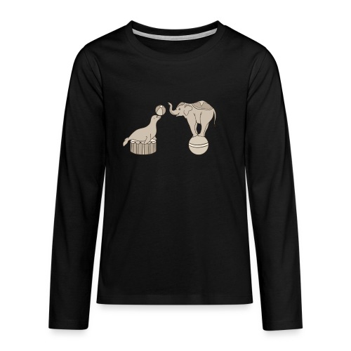 Circus elephant and seal - Teenagers' Premium Longsleeve Shirt