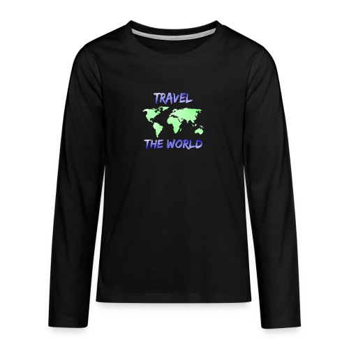 TRAVEL THE WORLD - Teenager Premium Langarmshirt