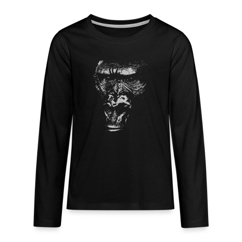 Junger Gorilla Silverback Gesicht Affengesicht - Teenager Premium Langarmshirt