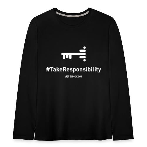 TakeResponsibility white - Koszulka Premium z długim rękawem dla nastolatków