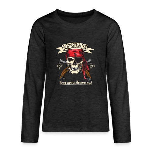 Nordseepiraten Piratenschädel Totenkopf Geschenke - Teenager Premium Langarmshirt