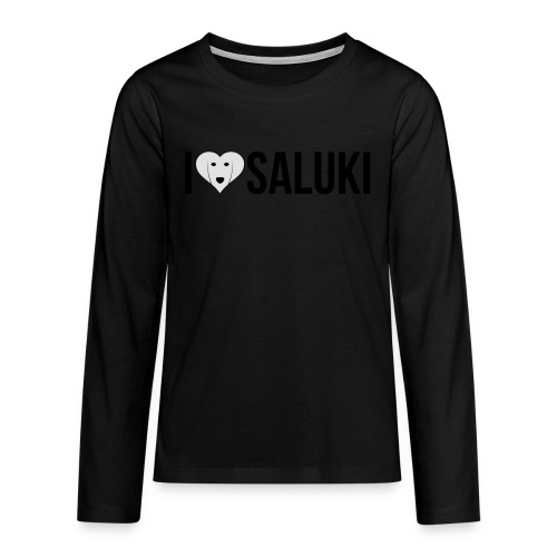 I Love Saluki - Maglietta Premium a manica lunga per teenager